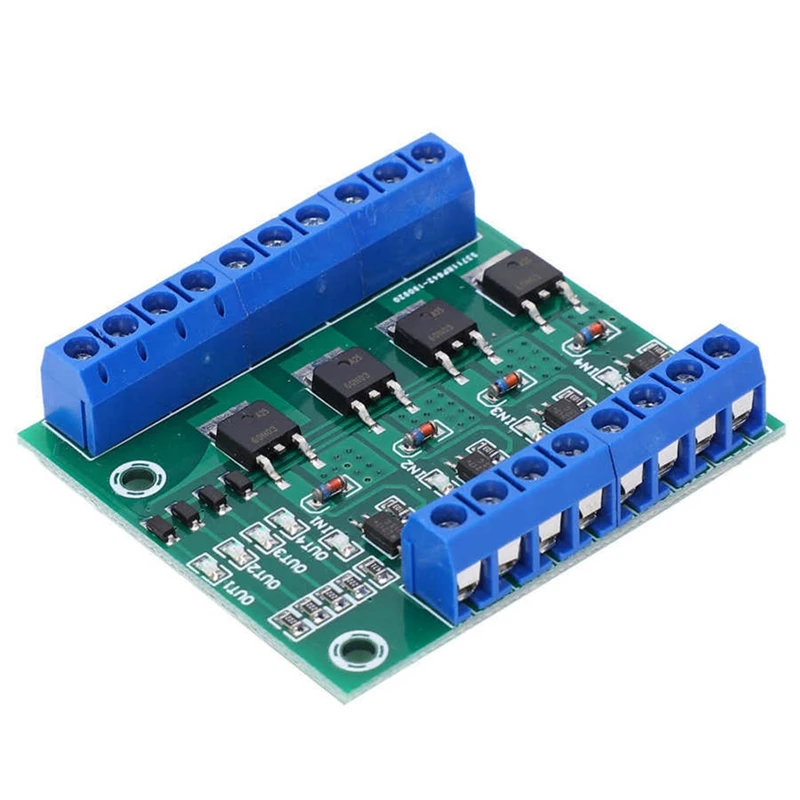 

4 Channel MOS Tube Field Offect Tube Module Amplifier Circuit Board Driver Module (Green,1 Pcs)