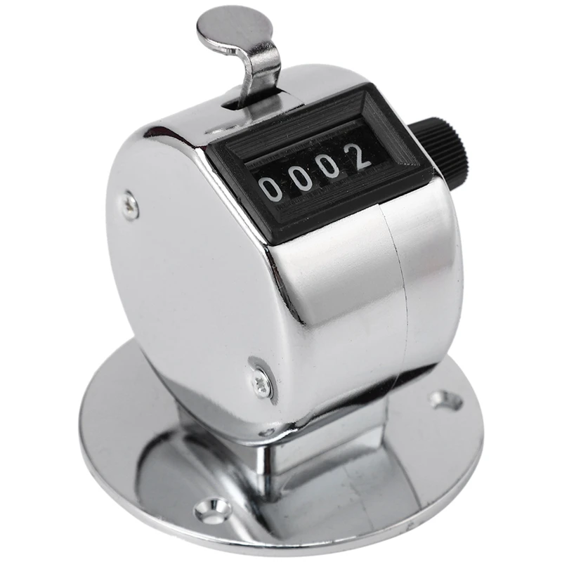 

5X Round Base 4 Digit Manual Hand Tally Mechanical Palm Click Counter Retail