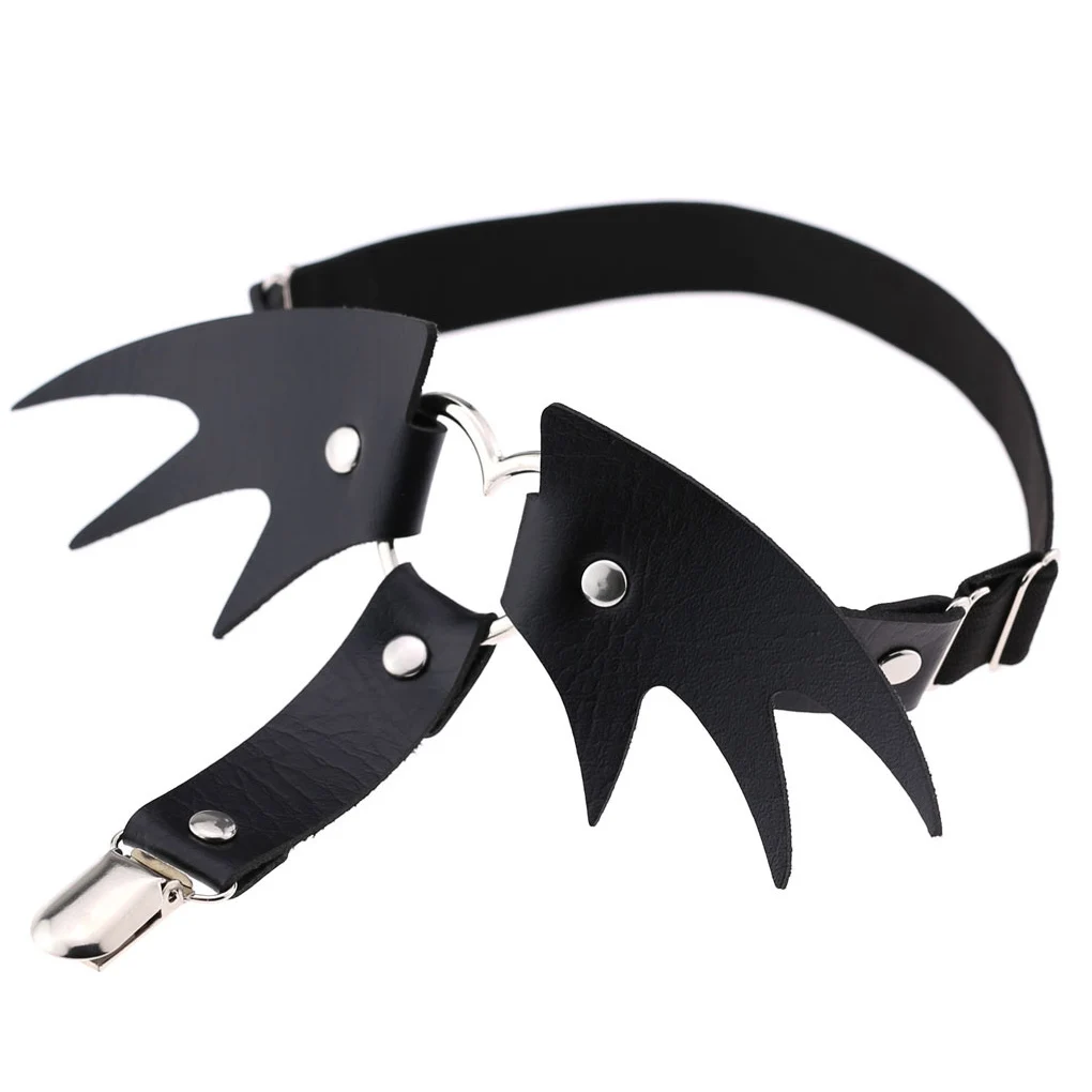 

Halloween Womens Sexy Elasticity Harness Heart Leg Chain Garter Belts Cosplay Spike High Quality Elastic Thigh Ring Garter Black
