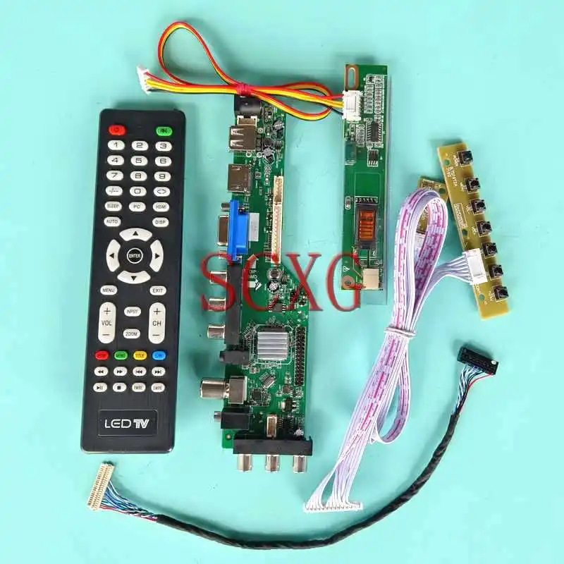 

Плата цифрового контроллера HSD150PX11 HT15X33 LQ150X1LH63 DVB, 1024*768, совместимая с HDMI, VGA, USB, AV, RF, 20 контактов, комплект LVDS 1-CCFL, 15 дюймов