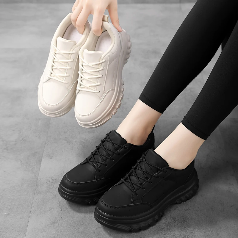 MILIKUYOU 2022 New Spring Chunky Sneakers Women Comfortable Shoes For Women Casual Lightweight Running Vulcanized Shoes Women