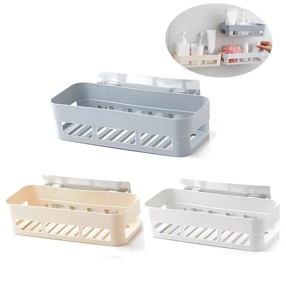 

3 Color Bathroom Shelf Bathroom Adhesive Storage Rack Kitchen Home Decoration Corner Shower Shelf Rack Storage Rack Accessories