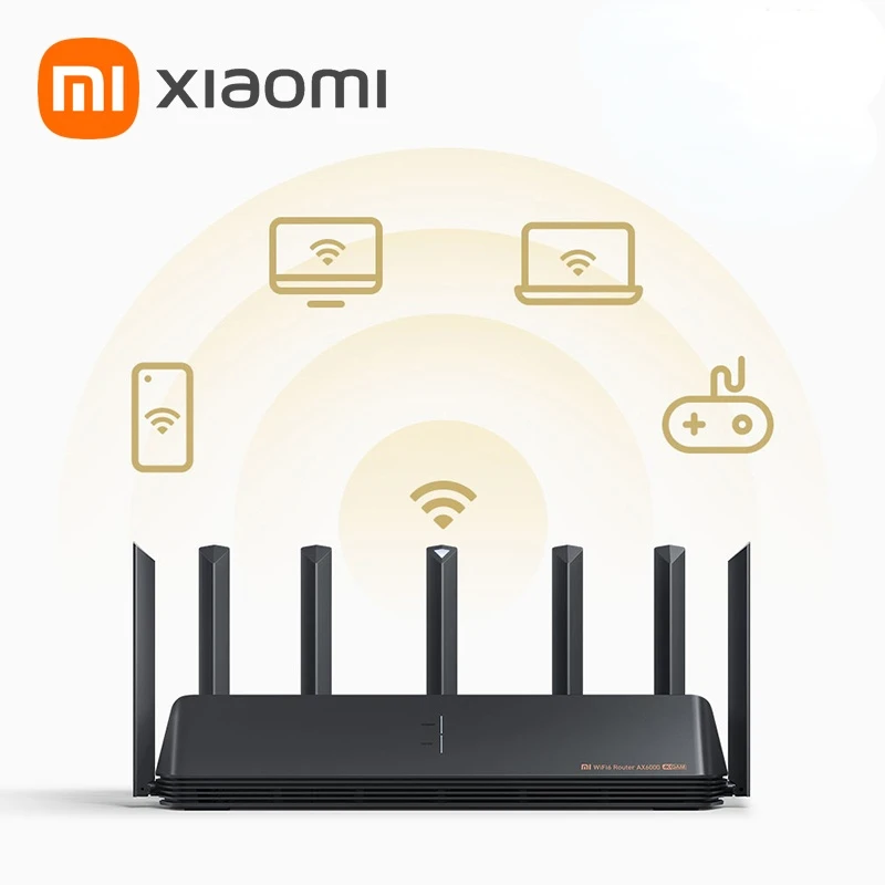 

Original xiaomi aiot router ax6000 wifi6 vpn mesh 6000mbs 512mb qualcomm cpu external signal repeater amplifier network ofdma