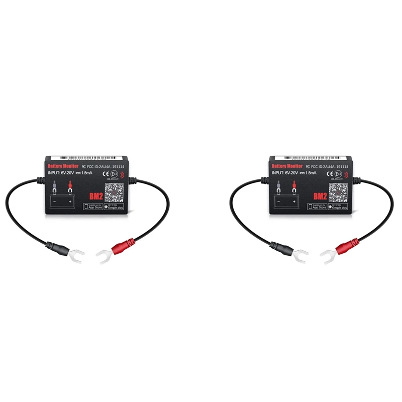 

2 шт., монитор для аккумулятора с Bluetooth 4,0, 6-20 в