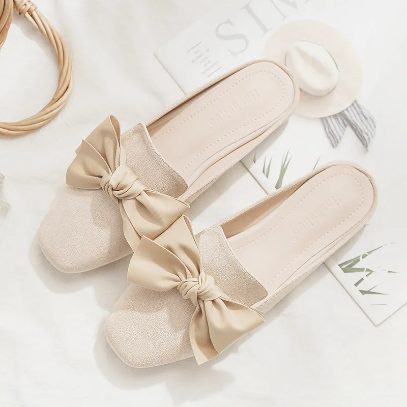 

Low Butterfly-Knot Fabric Basic Butterfly-knot Hoof Heels PU Rubber Low Butterfly-Knot Basic PU Hoof Heels Rubber Fabric