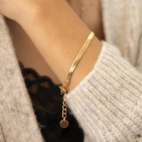 trends jewelry 18k gold filled snake chain bracelet for women