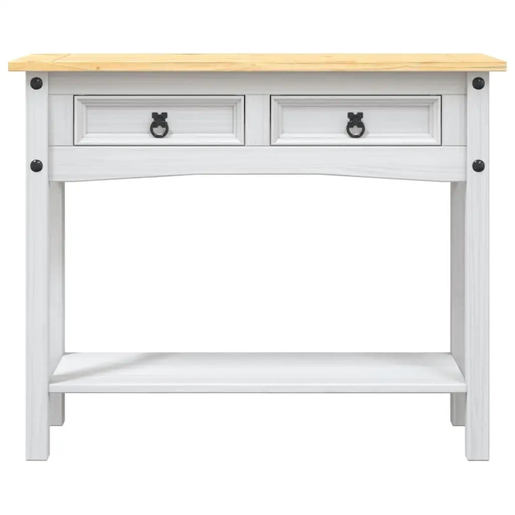Консольный столик Mexican Pine Corona — белый 90x34 5x73 см стильное решение для хранения
