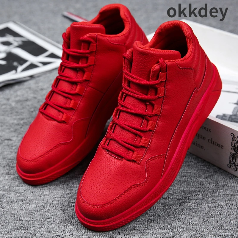 

Men's High Top Boots Wear-Resistant Non-slip Platform Lightweight Outdoor Round Toe Casual Elastic Boots Spring Autumn Main