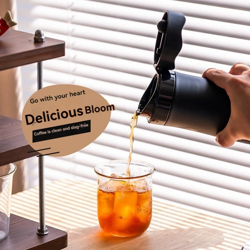 ABHG портативный френч-пресс дорожная кофеварка с двойными стенками из