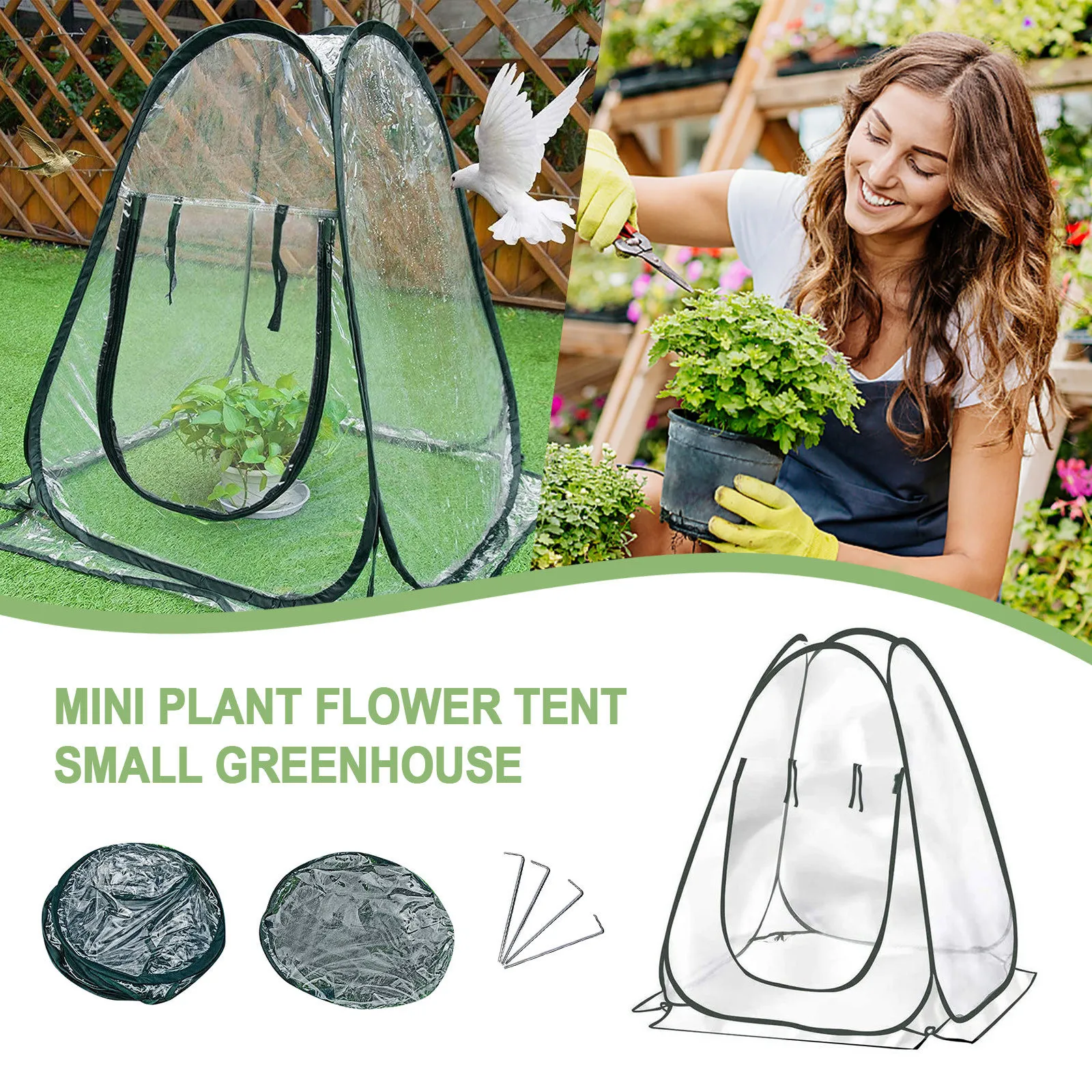 

Valerian Plant Live Mini Greenhouse Overwintering Greenhouse Protection Plant Tent Winter -up Patio Lawn & Garden Fruit