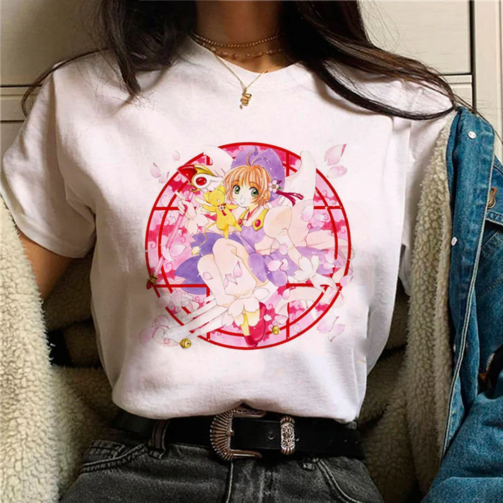 

Cardcaptor Sakura Magic Girl top Женская комиксная аниме футболка для девушек Дизайнерская одежда