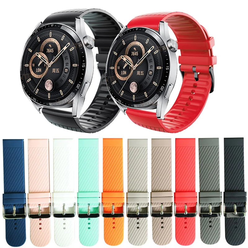 

For Honor Watch GS Pro / GS 3/ Magic Watch 2 46mm Strap Silicone Band 22mm Watch Strap Bracelet Watchbands Honor Magic Wristband