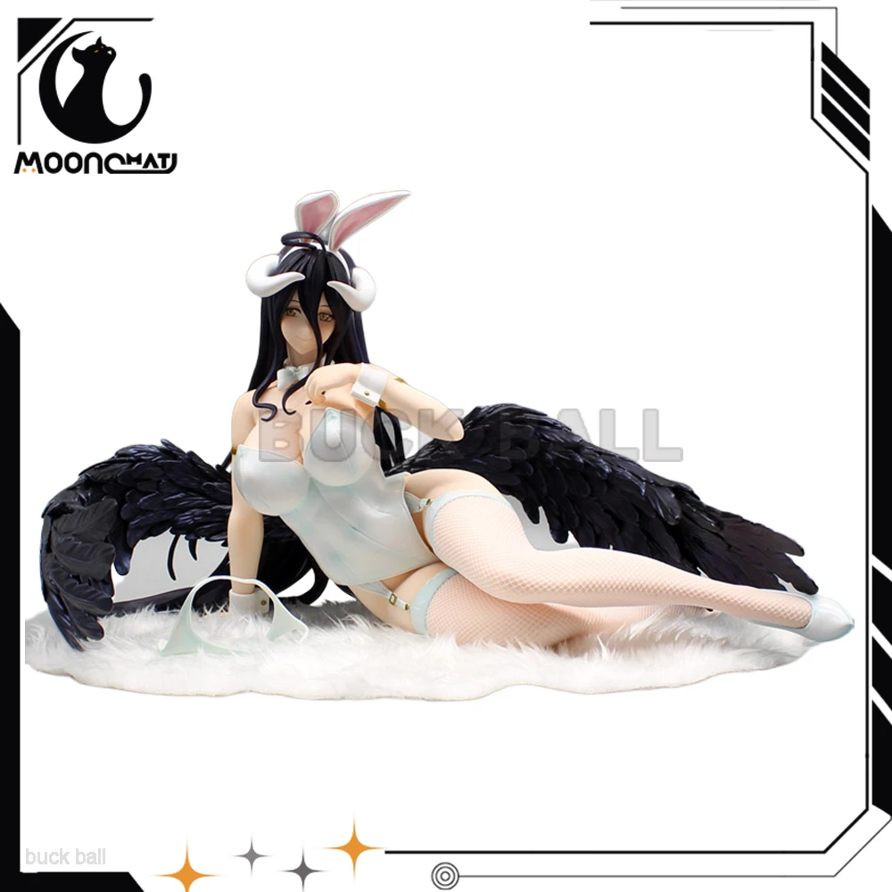 

22cm Overlord Anime Figures Albedo Figure Sexy Bunny Girl Figurine Clothes Removable Adult Collection Model PVC Statue Doll Toys