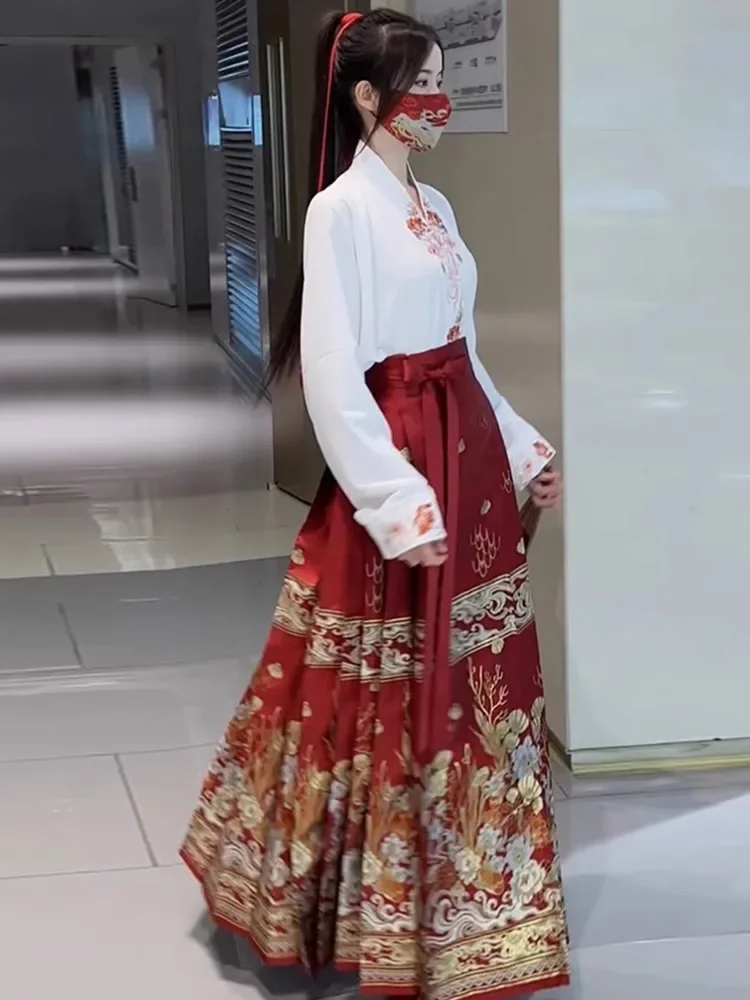 Традиционная китайская улучшенная одежда ханьфу для женщин топ повседневная