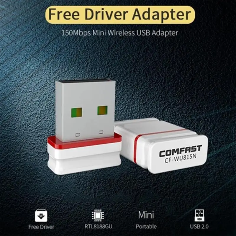 

Wifi Adapter Wireless 2.4g Portable Wireless Network Card Usb2.0 Mini Wifi Receiver For Windows Xp/7/8/8.1/10 150mbps