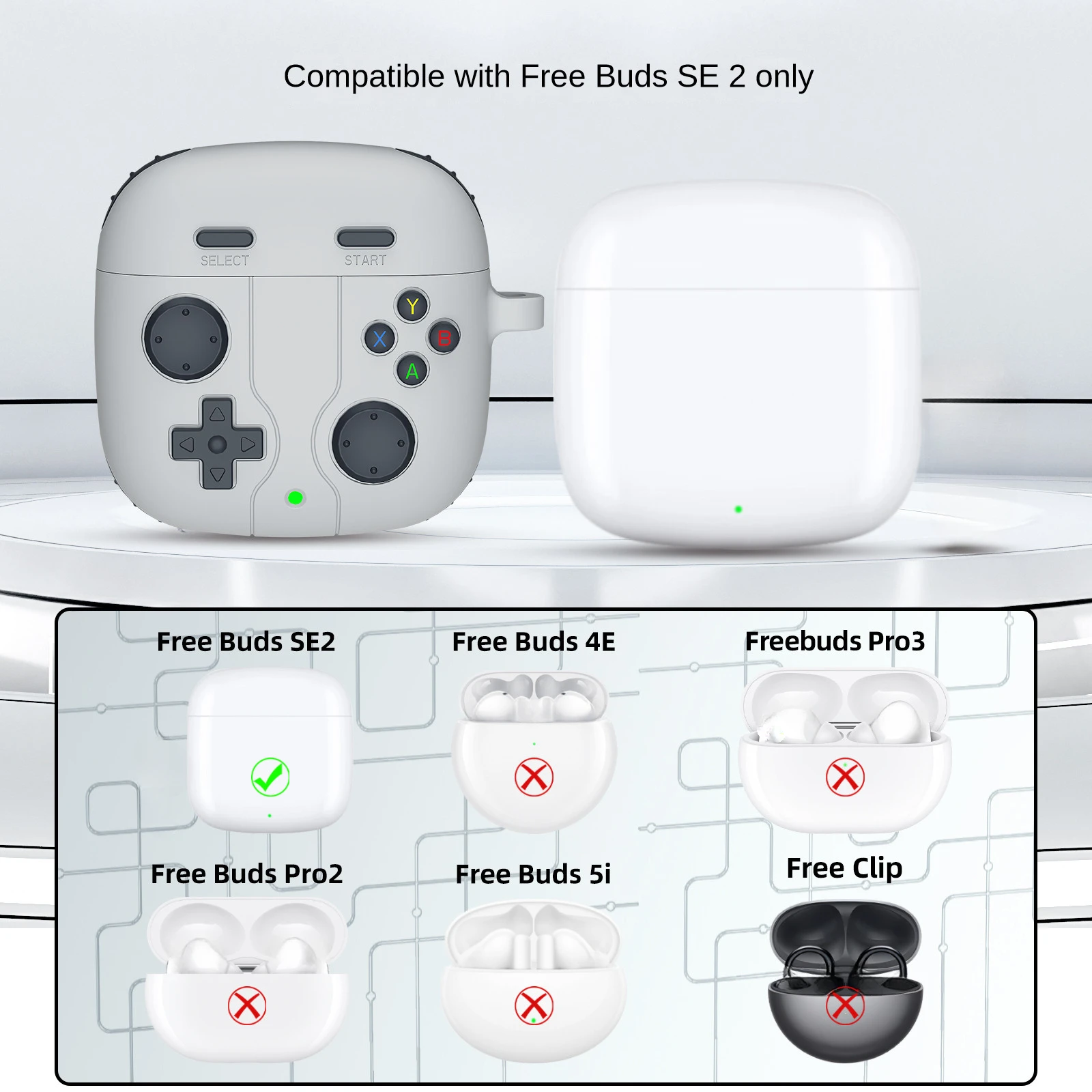 Противоударный силиконовый чехол для наушников Huawei Freebuds SE2