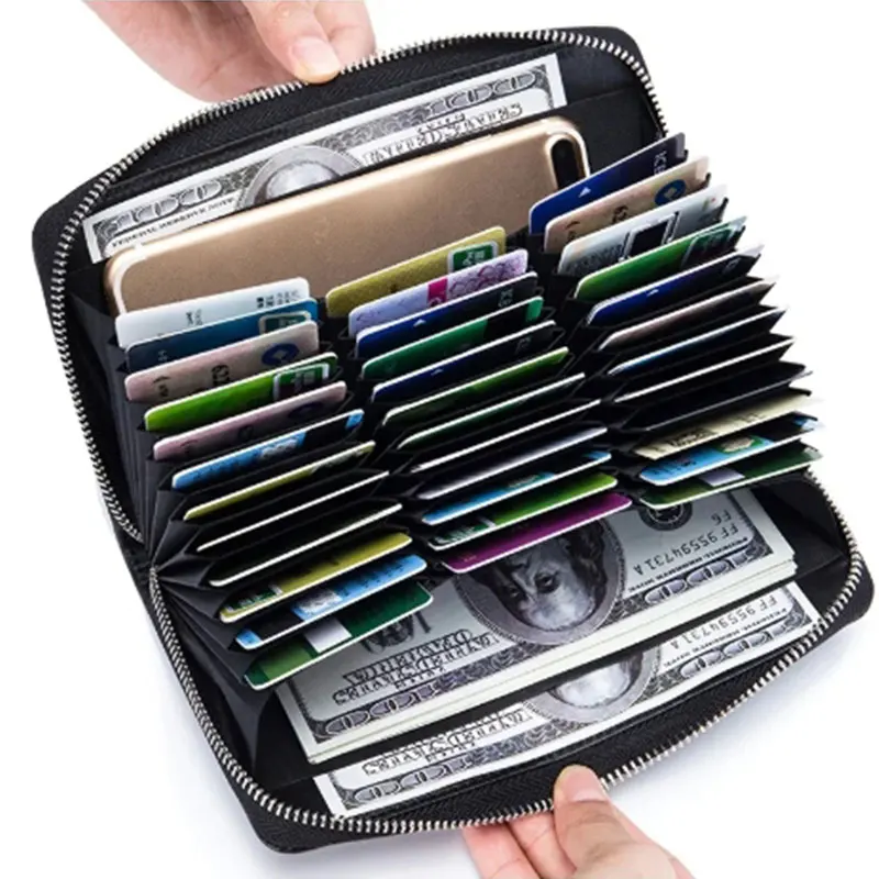 Мужской кошелек из натуральной бычьей кожи с защитой от кражи