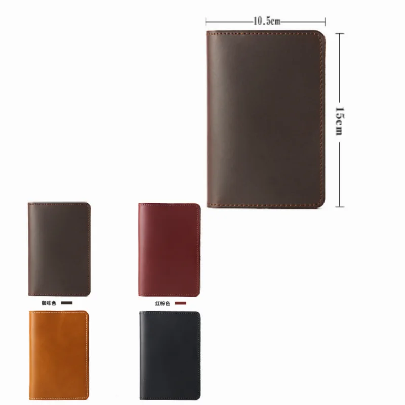"Retro Crazy Horse Leather Passport Cover Handmade Passports Travel Document Organizer Credit ID
