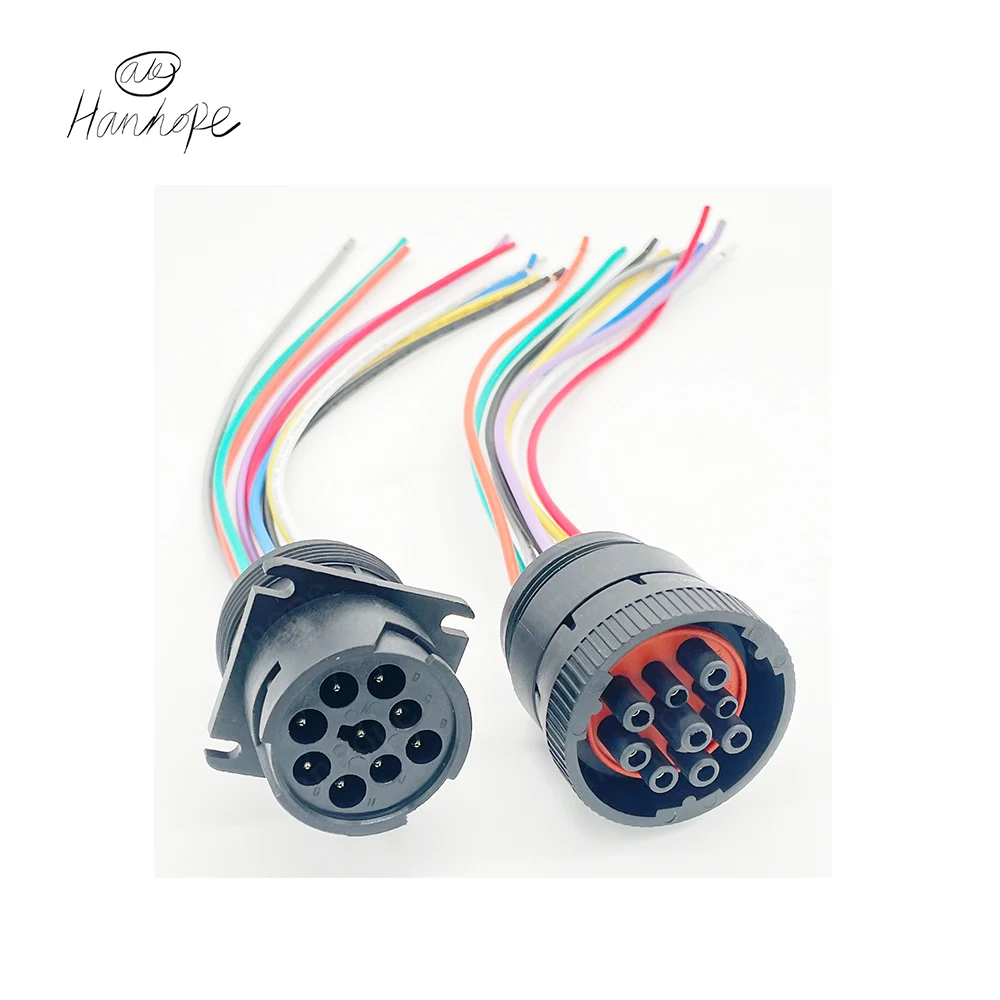 

Deutsch 9 Pin Diagnostic Wiring Harness Circular Auto Connector Plug HD16-9-1939P HD16-9-1939S for Track J1939