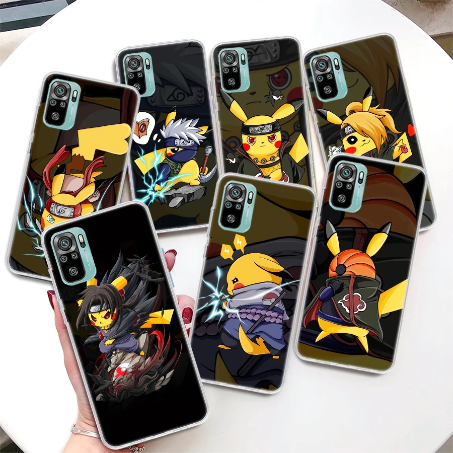 

Naruto Pokemon Pikachu Coque Phone Case For Xiaomi Redmi 10 9 9A 9C 9T 8 8A 7 7A 10A 10C Prime 6 6A K20 K30 K40 Pro S2 Soft Cove