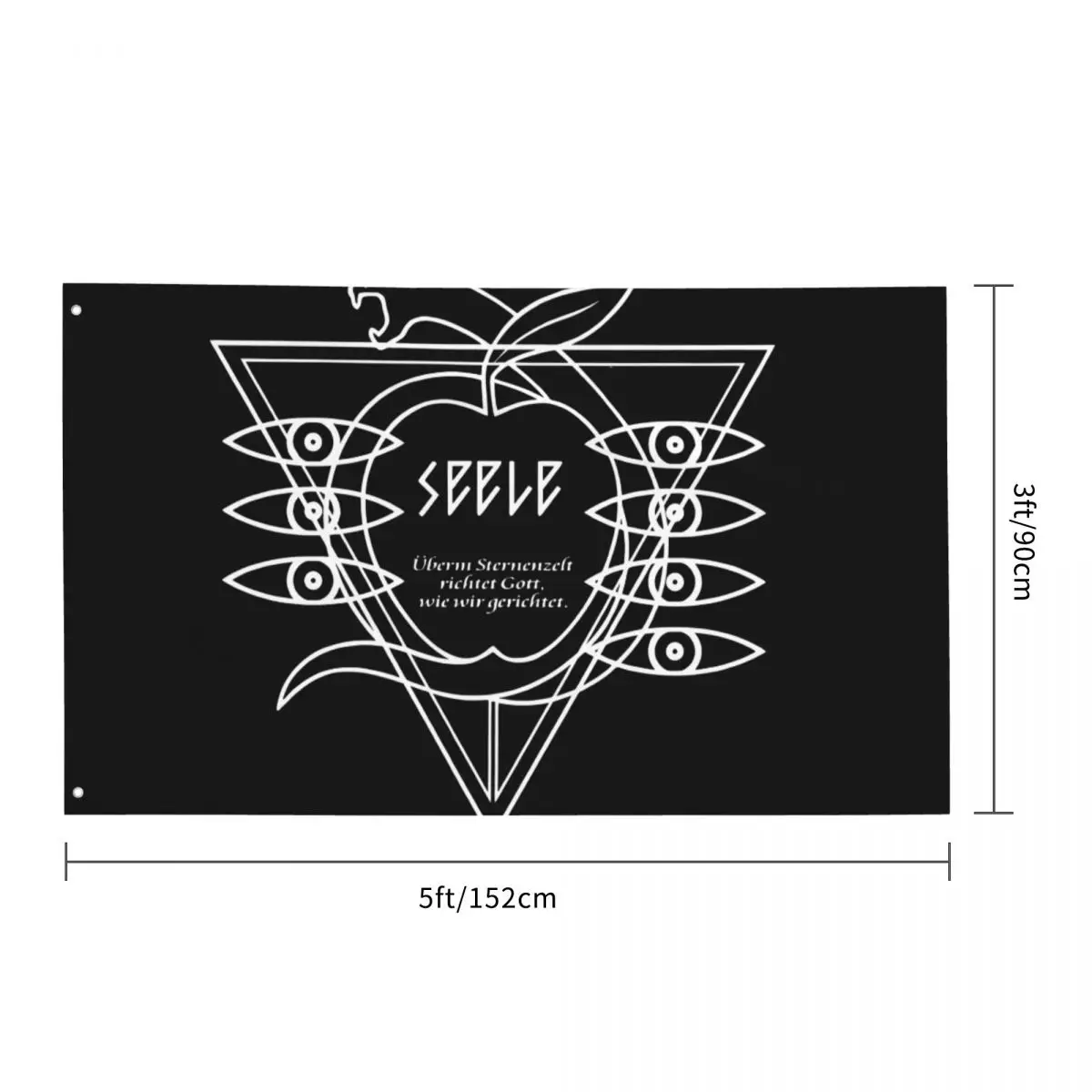Seele Белый логотип Прапор гордости Печатный подарочный баннер для дома и улицы 90x150