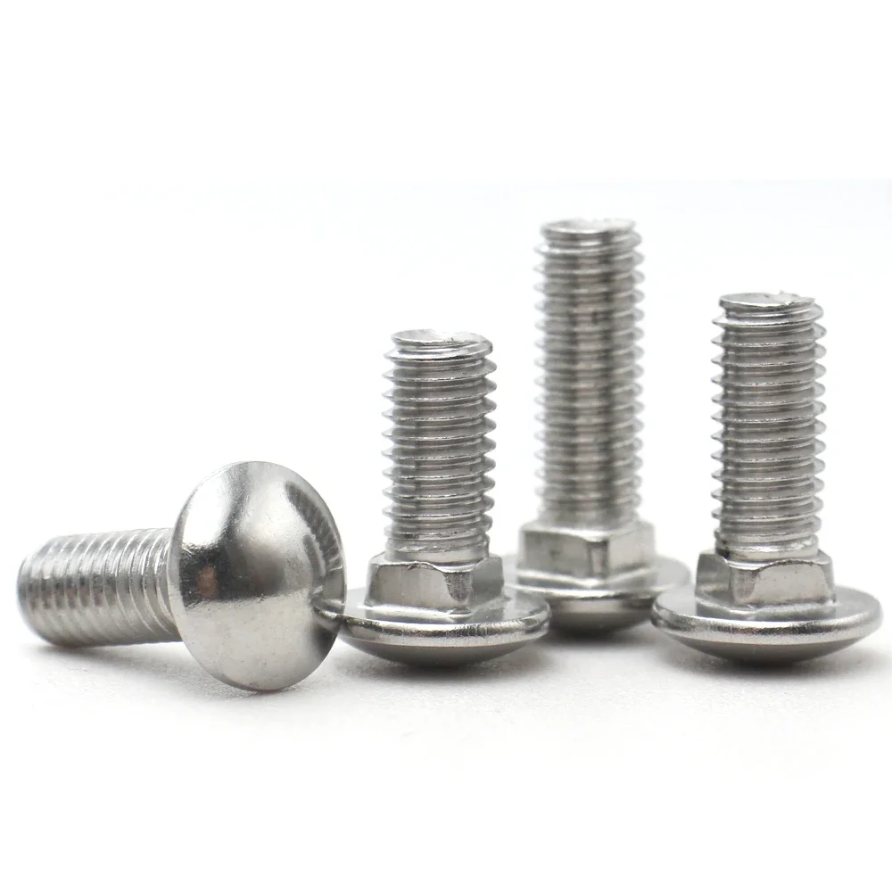 2/5/10 шт. M4 M5 M6 M8 M10 M12 Gb12 Din603 304 Болт из нержавеющей стали с ферменной головкой и