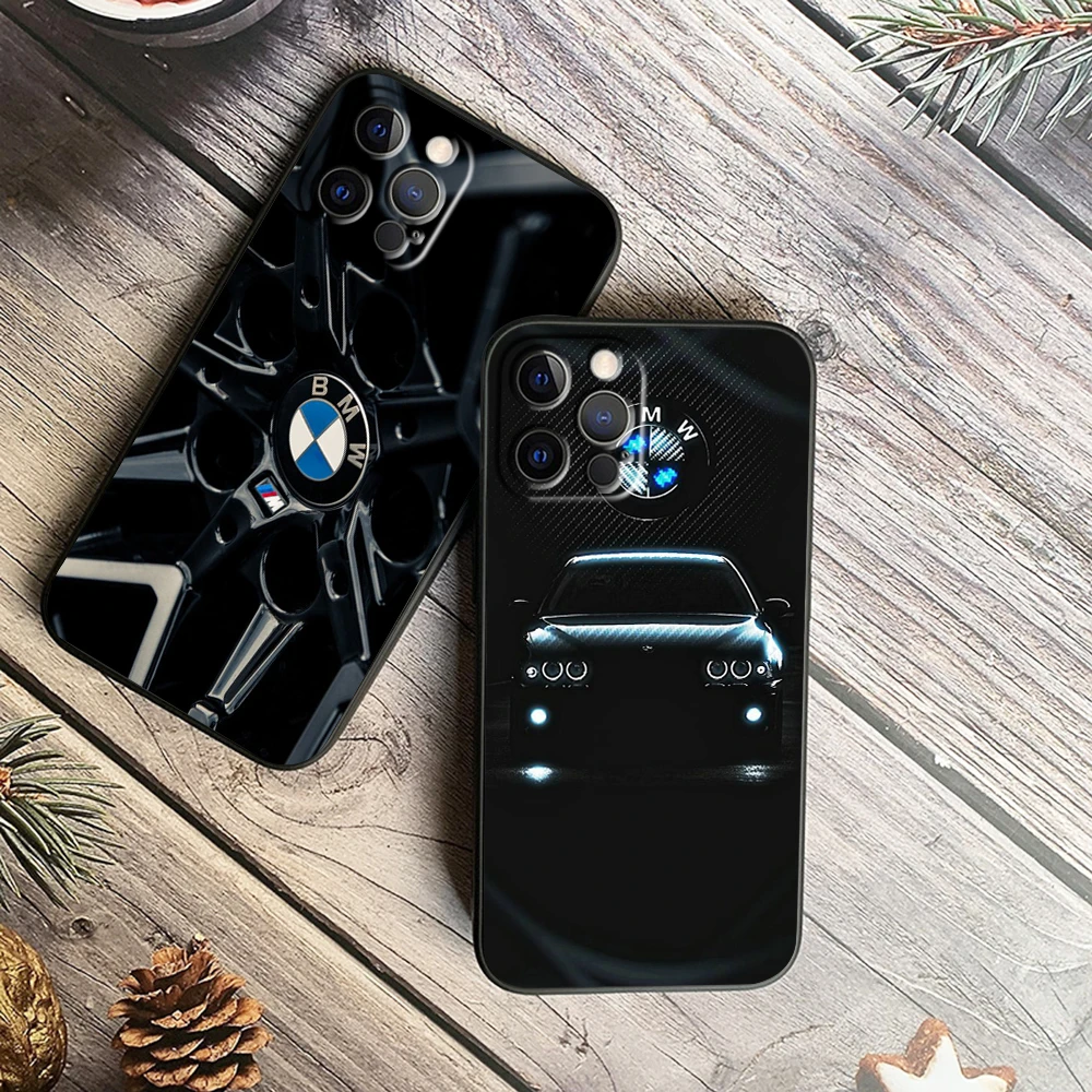 

Top Car BMW wheels luxury Phone Case For Apple iPhone 14 13 12 Mini 11 XS Pro Max X XR 8 7 6 Plus 5 SE 2020 Black Cover