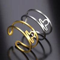 cooltime 12 constellation libra rings double layer stainless steel rings for men women matching rings for lover jewlery gift