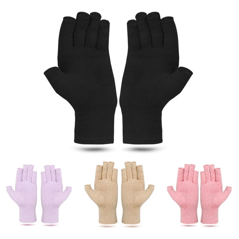 

2 pcs/Pair Men Women Arthritis Gloves for Rheumatoid & Osteoarthritis Joint Relief Half-finger Compression Sports Gloves