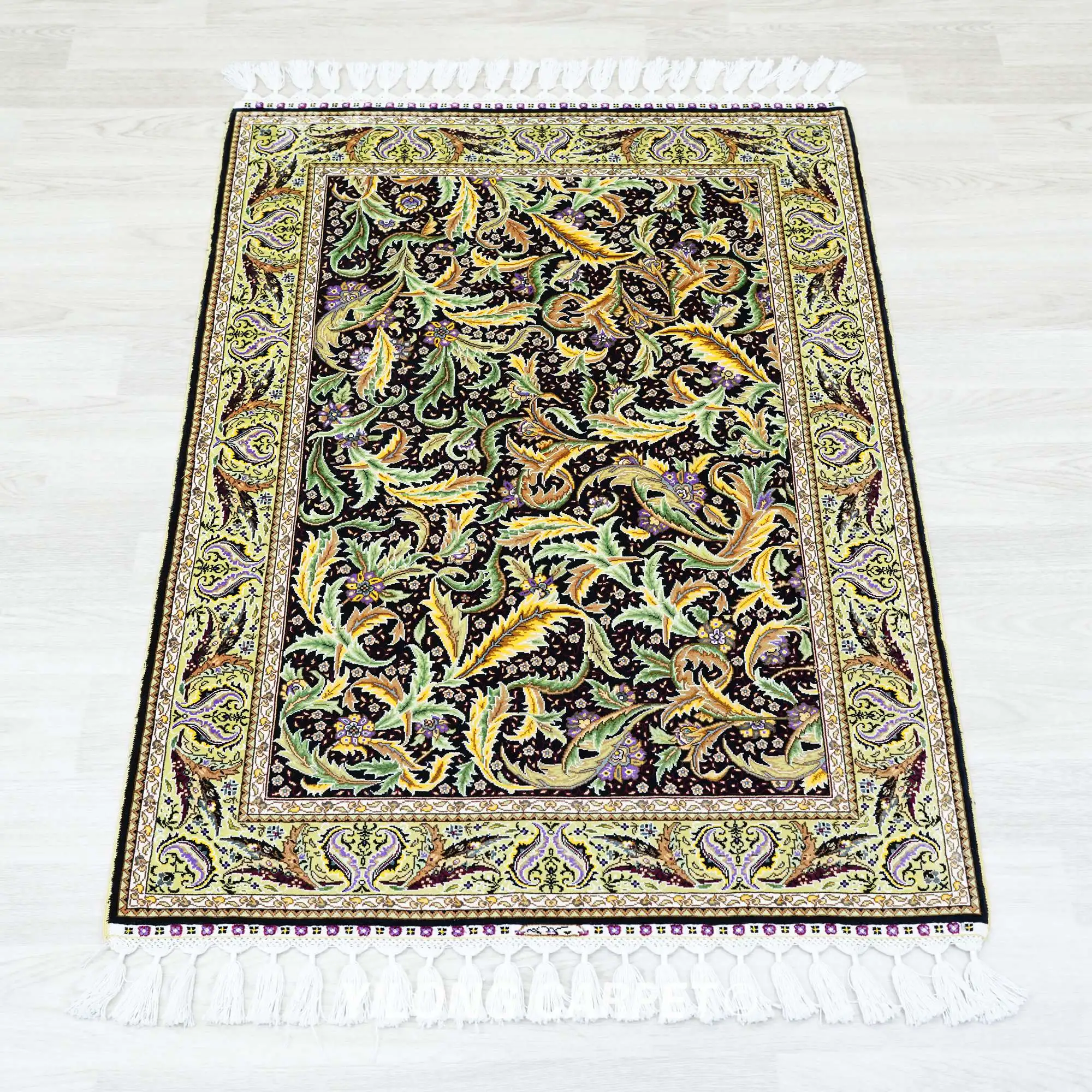 2 7 'x 4' Hereke ковер с перьями элегантный турецкий Шелковый ручной работы (YL0511) |