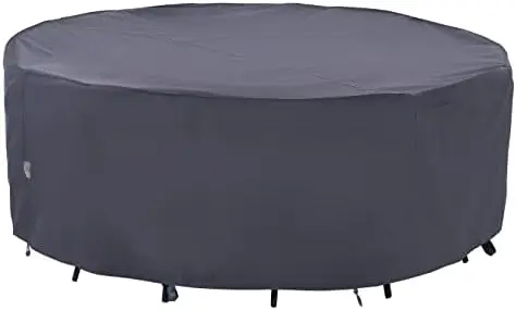 

Outdoors Outdoor Furniture Covers, Waterproof UV Resistant Anti-Fading Cover for Medium Round Table Chairs Set, Grey, 72 inch D