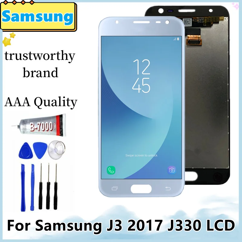 Оригинальный новый дисплей 5,0 'для Samsung Galaxy J3 2017 J330 J330FN SM-J330FN J330DS ЖК-дисплей сенсорный экран дигитайзер в сборе