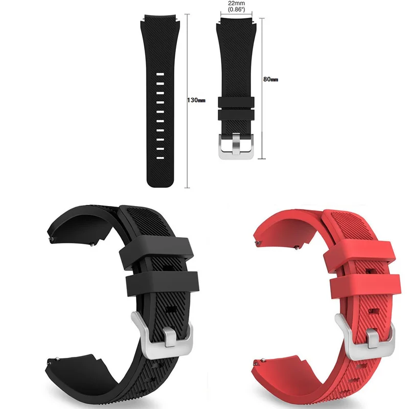 22mm 20mm Band for Samsung Galaxy Watch 4/Classic/3/46mm/42mm/active 2 Gear s3 /S2 silicone bracelet Huawei GT/2/GT2 Pro strap