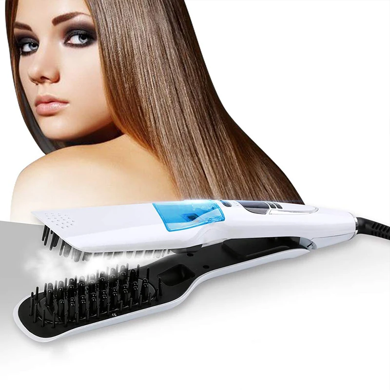 Steam Hair Straightener Flat Iron Ceramic  Hair Salon Beauty Machine Professional Steam Pod Hair Straightener