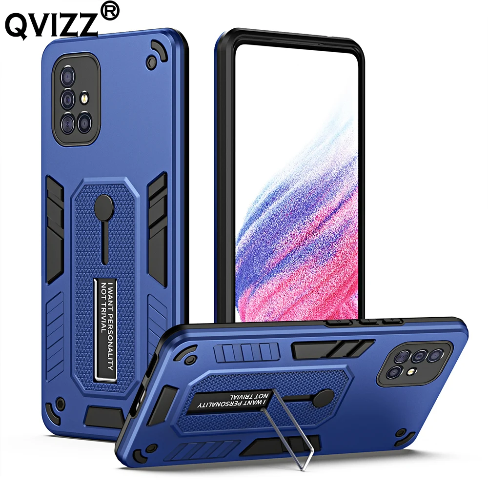 

Invisible Bracket Case for Samsung Galaxy A51 4G Finger Ring Buckle Holder Shockproof Luxury Phone Cover SamsungA51 GalaxyA51 4G