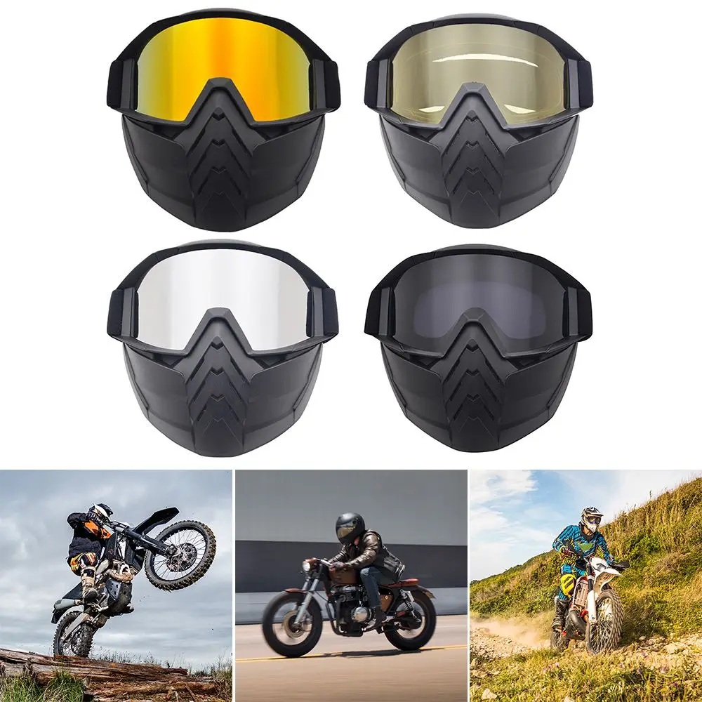 

Motorcycle Goggles Mask Fog Proof Anti UV Face Shield Fit for Snowmobile