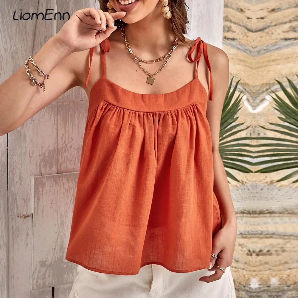 

Топ женский с открытой спиной, без рукавов, с рюшами