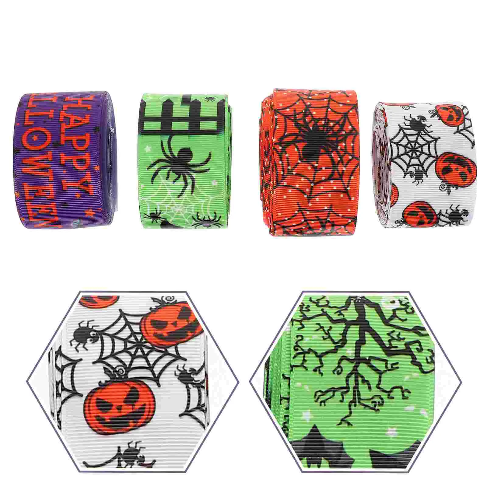 

Ribbon Gift Wrapping Ribbons Flower Sewing Wedding Craft Wrap Party Bow Grosgrain Wired Pumpkin Decorative Spider Bakery
