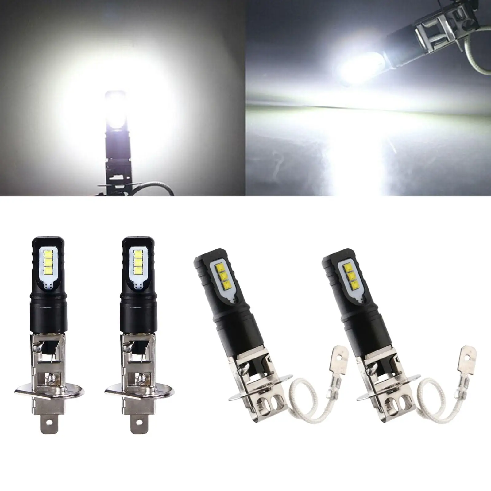 2шт светодиодные противотуманные фары H1 60W 1200LM для сборки автомобильного