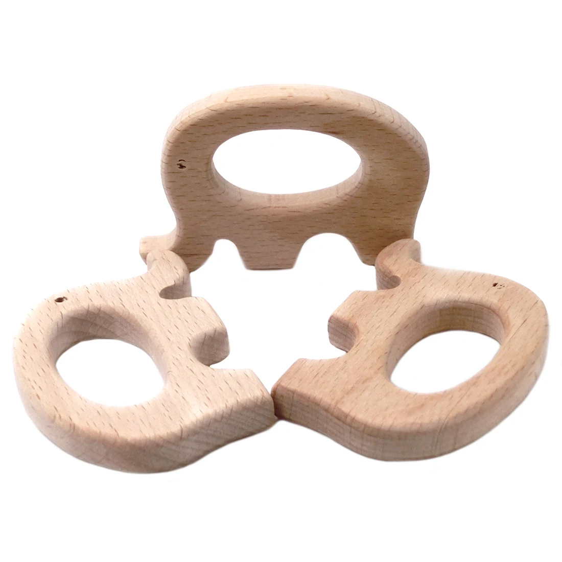 ABCPICK 50 шт. деревянный слон из бука деревянная Персонализированная подвеска