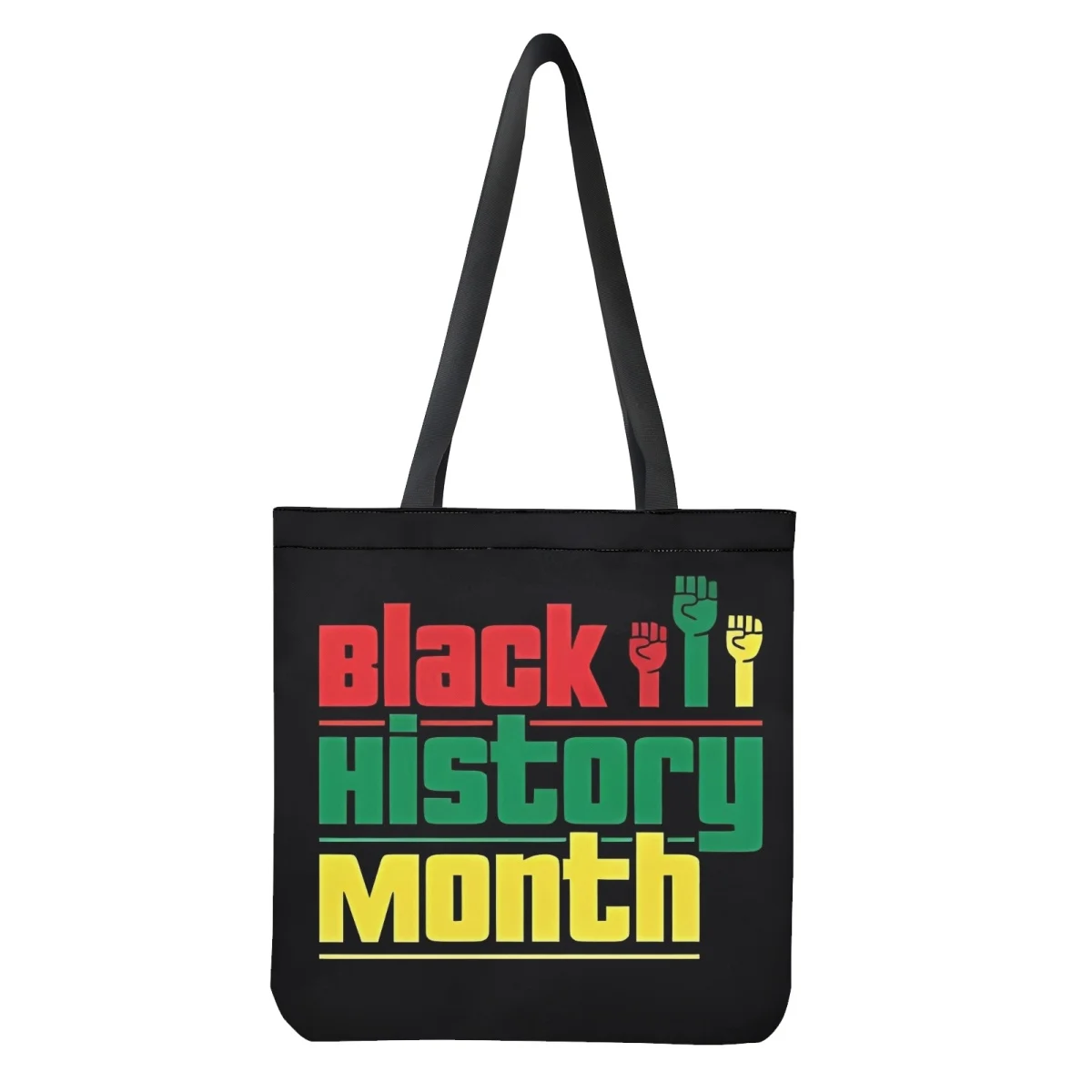 Women Totes Black History Month Culture Design Travel Portable Shoulder Shopping Bags for School Girls Female Handbags Foldable