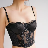 sexy lingerie corset shapewear underwear women set lace tank top push up bra panties set breathable lingerie femme clothes 50
