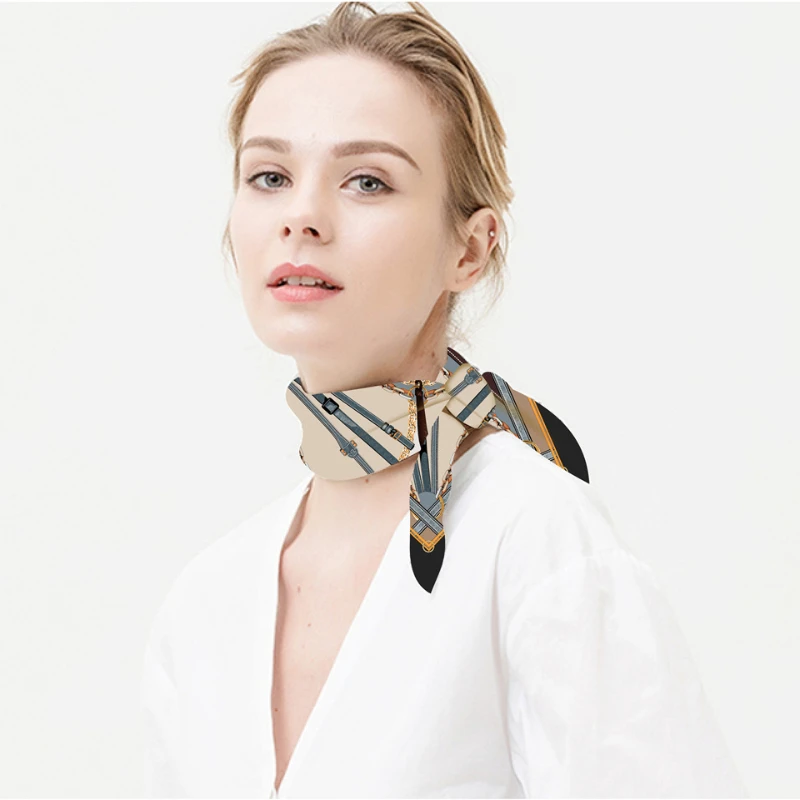 

Silk Scarf for Women 70cm Square Scarf Small Silk Scarf Thin Section Hairband Head Wrap Neck Scarf Neck Protection Scarf