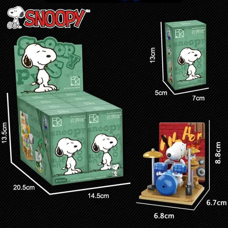 Снупи мультфильм строительные блоки пластиковые блокировки многогранная жизнь