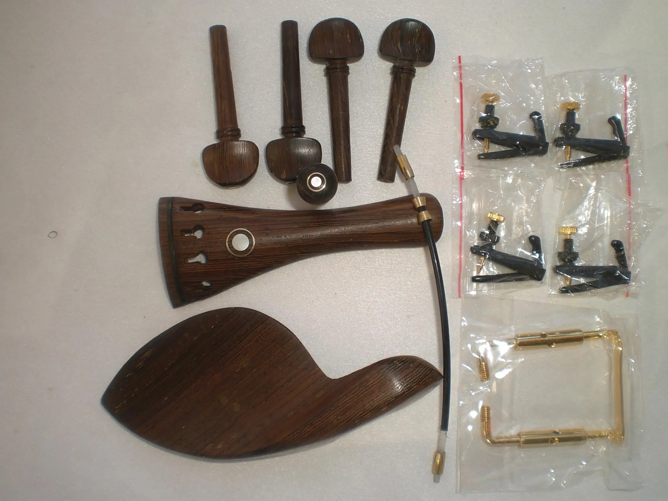 1 комплект деталей для скрипки Wenge 4/4 с 4 тонкими тюнерами винтом подставки CHin и шт.