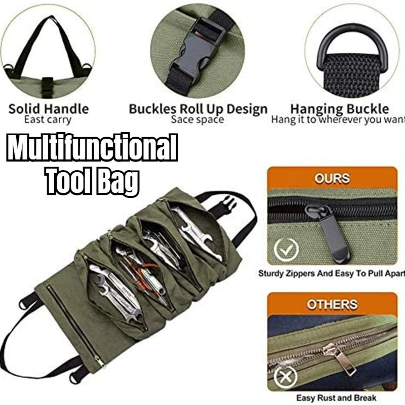 

Многофункциональная сумка для инструментов, водонепроницаемая Складная Фотосумка из ткани Оксфорд, подвесная сумка для инструментов, мета...