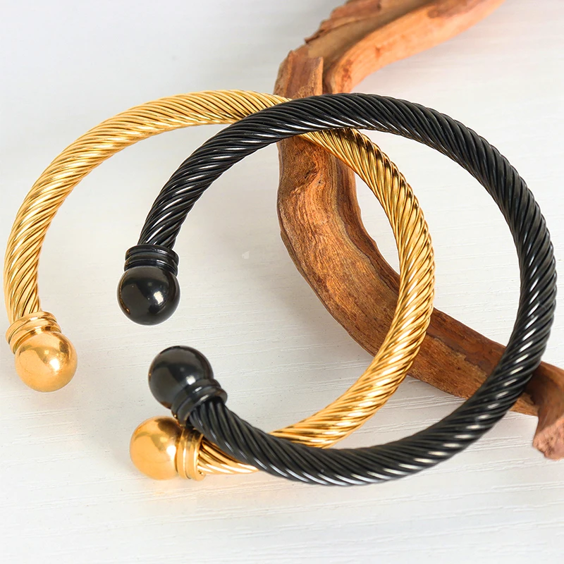 Простые витые браслеты-манжеты Liora для женщин и мужчин круглый браслет из