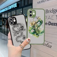 dragon luxury phone case for honor 50 20 pro lite 20s 8s 8x matte protective case for huawei mate 40 30 30e 20 pro 10 lite cover