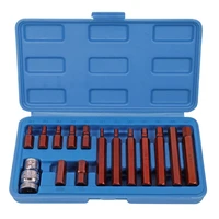 multipurpose hex screwdriver bits with storage case 12 inch drive hex bits set s2 steel hand tool 3075mm length drop shipping