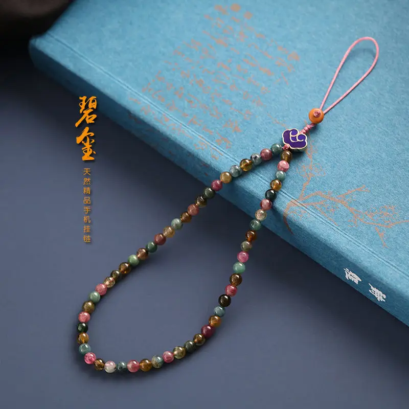 Натуральный старый материал подвеска из турмалина искусственная кожа короткий